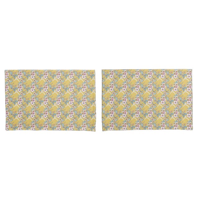Repeating pattern in pastel colours pillowcase (Front-Set)