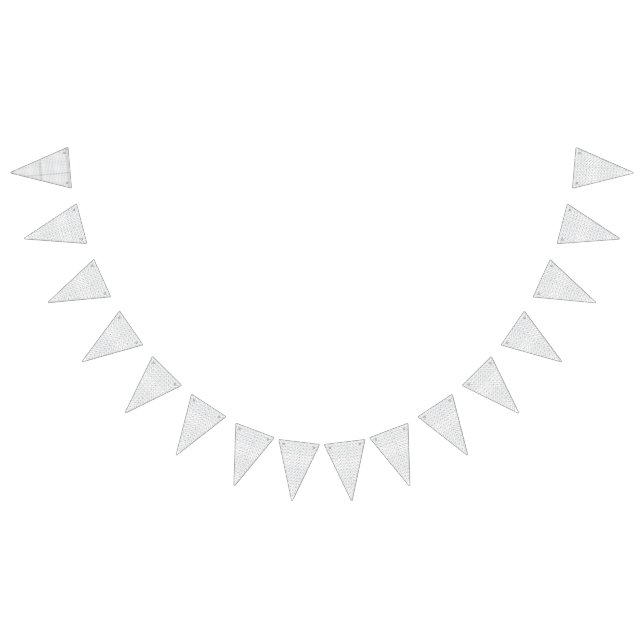 Repeating pattern of small, stylised shapes on a w bunting  (All)