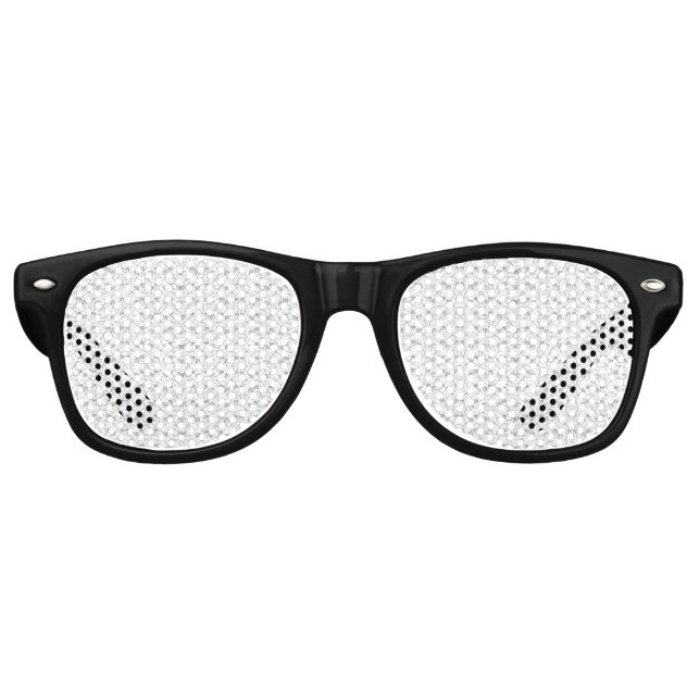 Repeating pattern of small, stylised shapes on a w retro sunglasses (Front)