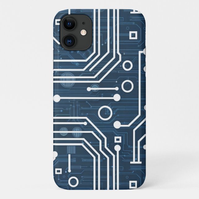 repeating pattern that resembles electronic circui Case-Mate iPhone case (Back)