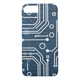 repeating pattern that resembles electronic circui iPhone 8/7 case