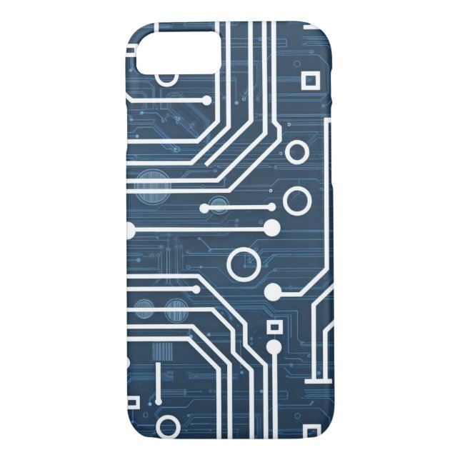 repeating pattern that resembles electronic circui Case-Mate iPhone case (Back)