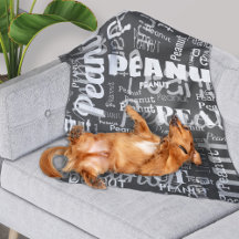 Repeating Pet Name Pattern Dark Grey White Modern