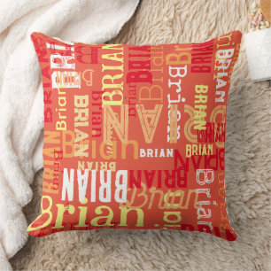 Repeating / Repeated His Name Typography Cushion