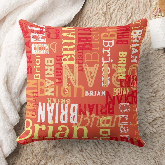 Repeating / Repeated His Name Typography Cushion (Blanket)