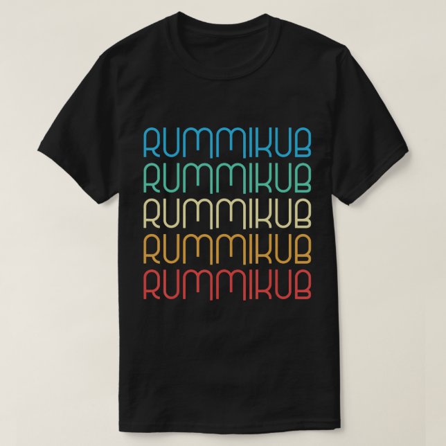 Repeating Rummikub Vintage T-Shirt (Design Front)
