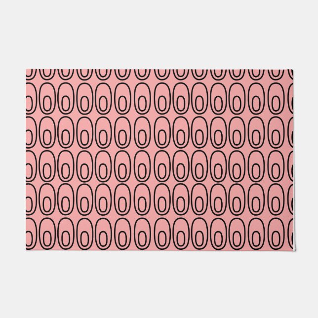 Repeating Salmon Ovals Doormat (Front)