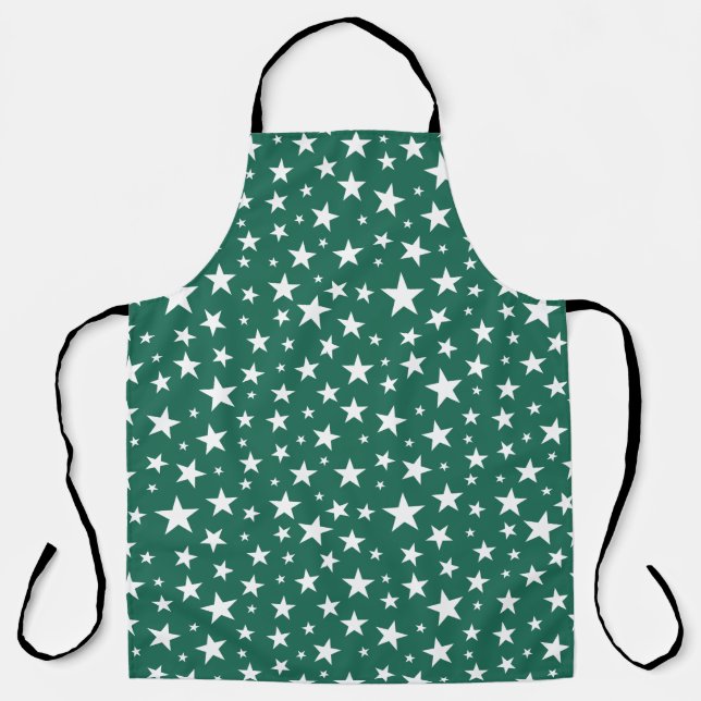 Repeating Star Pattern All-Over Print Apron (Front)