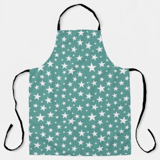 Repeating Star Pattern All-Over Print Apron