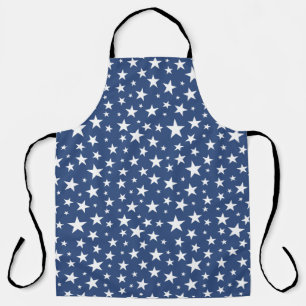 Repeating Star Pattern All-Over Print Apron