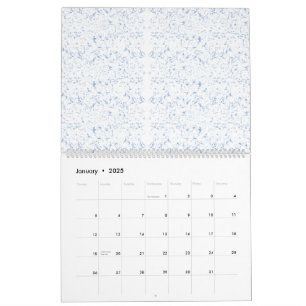 Repeating, subtle, textured, white background patt calendar