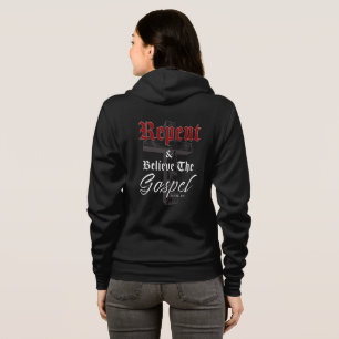 Repent & Believe the Gospel: Christian Faith Graph Hoodie