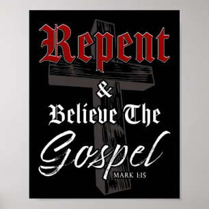 Repent & Believe the Gospel: Christian Faith Graph Poster
