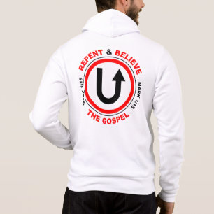 Repent & Believe the Gospel: Jesus Christian Faith Hoodie