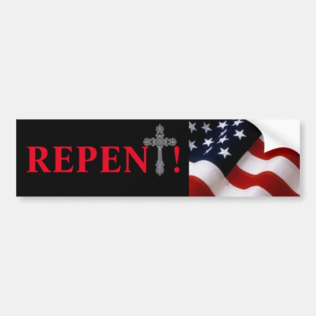 REPENT BUMPER STICKER (Front)