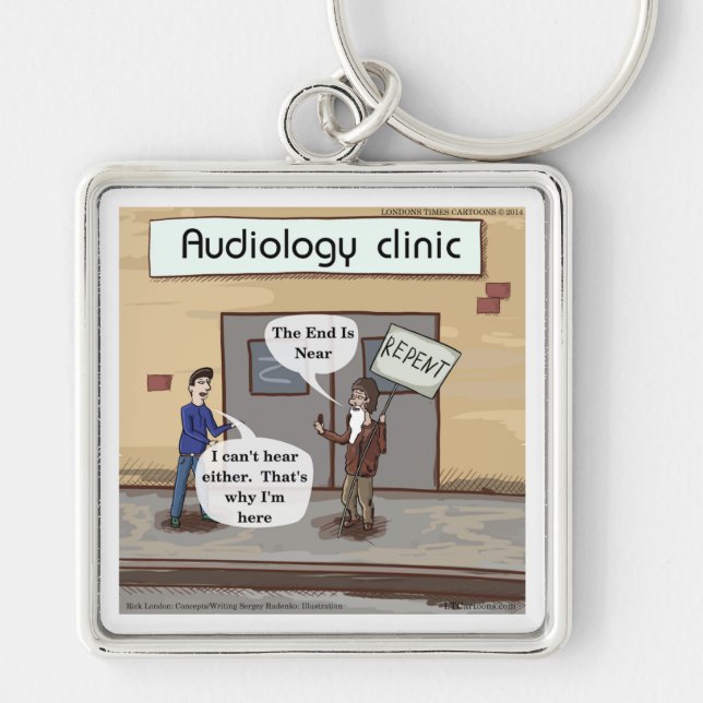 Repent For The Audiologist Office Funny Key Ring (Front)