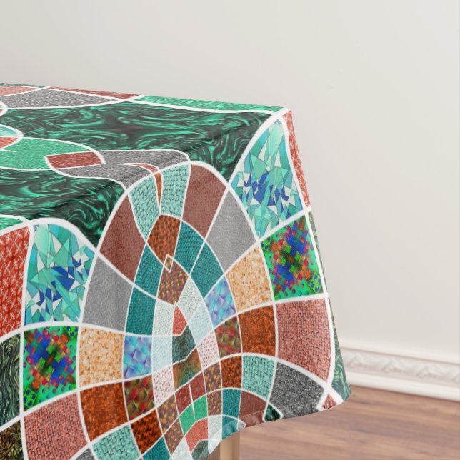 Repetition of images with slight fractal effect tablecloth (In Situ)
