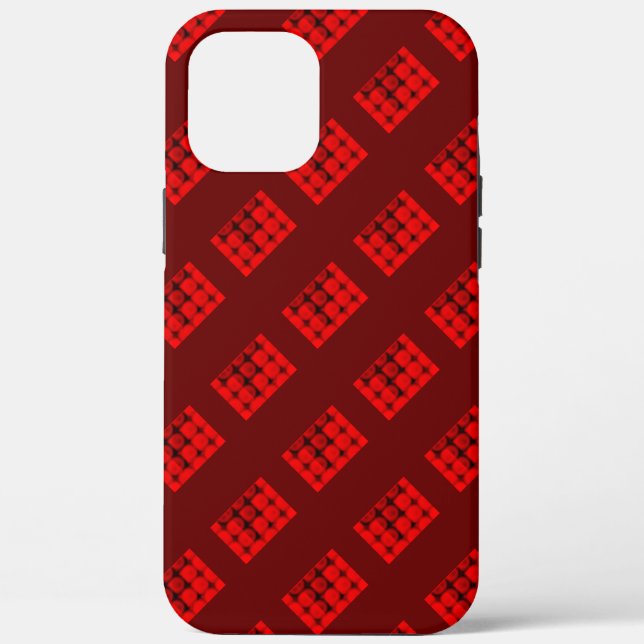 Repetition of red circles forming geometric shapes Case-Mate iPhone case (Back)