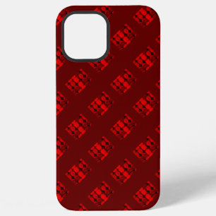 Repetition of red circles forming geometric shapes iPhone 12 pro max case