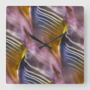 Repetition of the silky loin of an okapis throw pi square wall clock