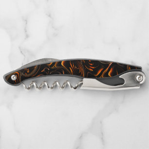 Repetition of twisted circles in dark red to brown corkscrew