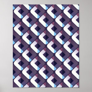 repetitive geometric design with diamond shaped poster