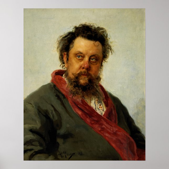 Repin - Composer MP Mussorgsky Poster (Front)