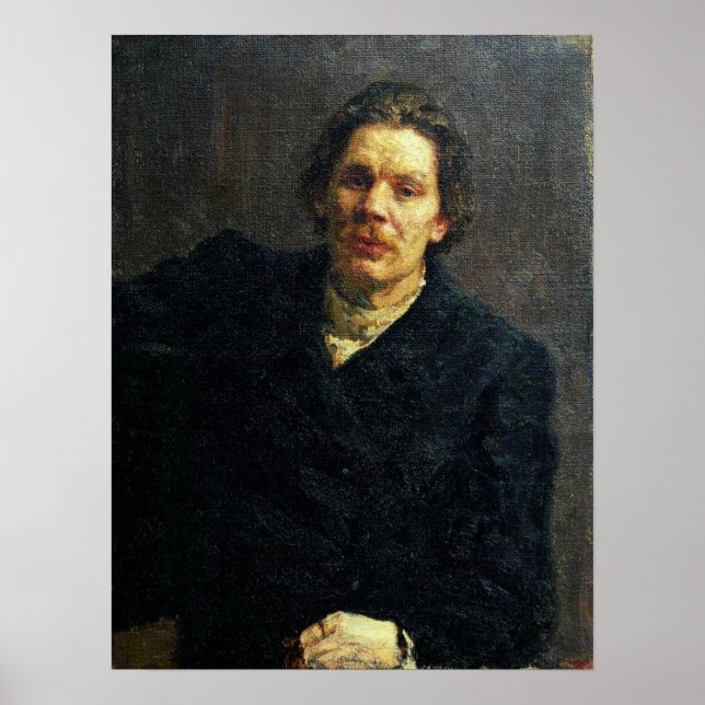 Repin - Maxim Gorky 1899 Poster (Front)