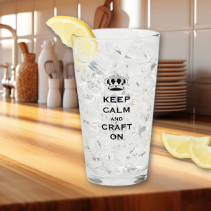 Replace CRAFT, Name Trendy Keep Calm Pint Glass