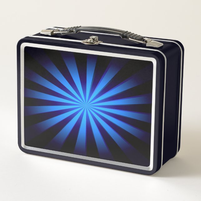 Replace Image or Customise - Vivid Retro Sunburst Metal Lunch Box (Front)