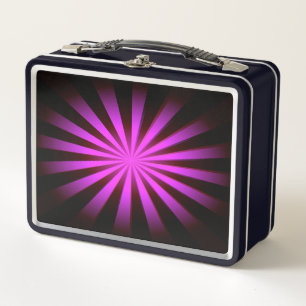 Replace Image or Customise - Vivid Retro Sunburst Metal Lunch Box