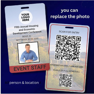 Replace Location Photo Person Photo Conference  ID Badge