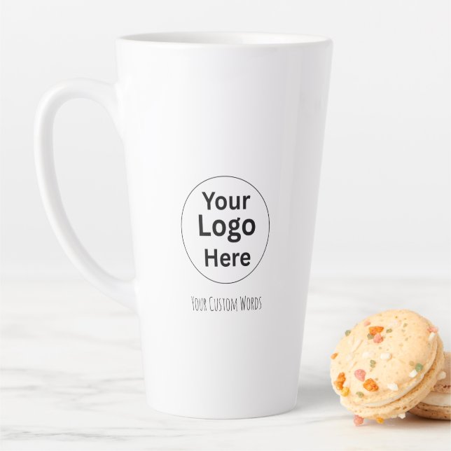 Replace Logo & Text Custom Latte Mug Personalised  (In Situ)