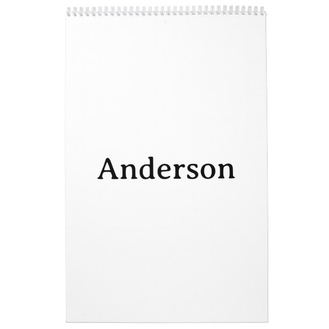 Replace Own Design 17" x 11" One Page Medium White Calendar (Cover)