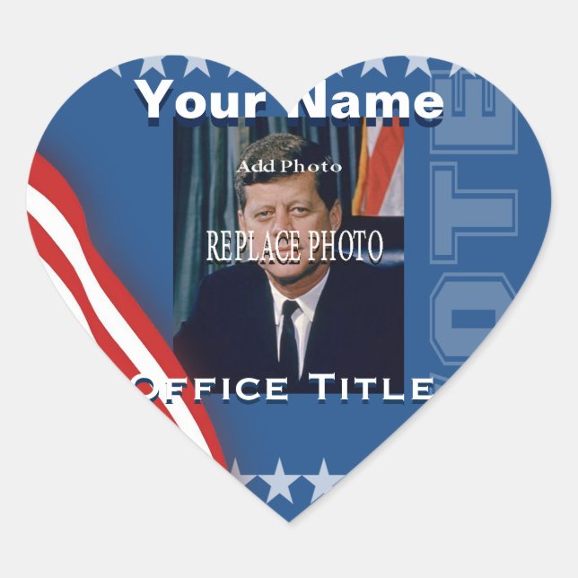 Replace Photo | Campaign Template Heart Sticker (Front)