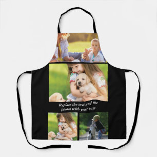 Replace text and photos with your own apron