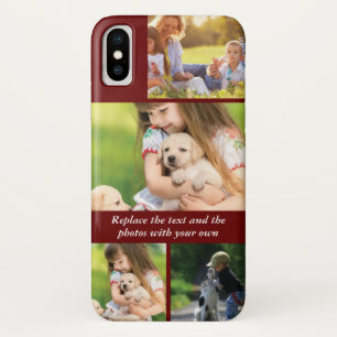 Replace text and photos with your own iPhone x case