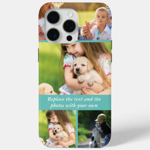 Replace text and photos with your own iPhone 15 pro max case