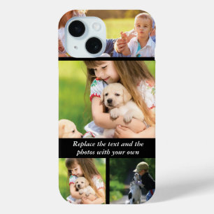 Replace text and photos with your own iPhone 15 case