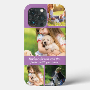 Replace text and photos with your own iPhone 13 pro case