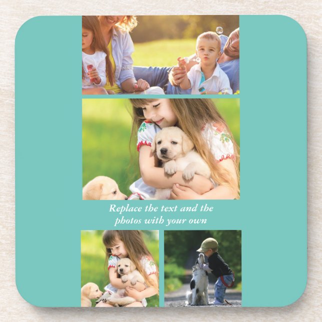 Replace text and photos with your own coaster (Front)