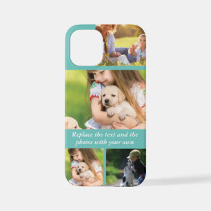 Replace text and photos with your own iPhone 12 mini case