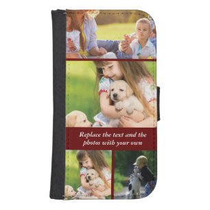 Replace text and photos with your own samsung s4 wallet case