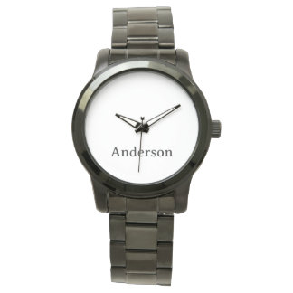 Replace Text Unisex Oversized Black Bracelet Watch