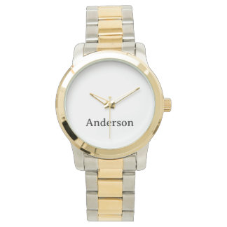 Replace Text Unisex Oversized Two-Tone Bracelet Watch