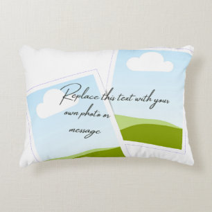 Replace This Text With Your Own Photo or Message Decorative Cushion