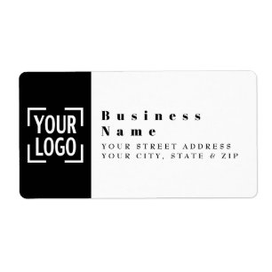 Replace With Your Logo Modern b&w Return Address