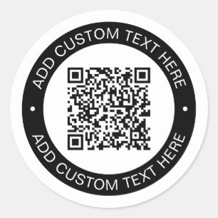 Replace with Your Own Uploaded QR code or Image Classic Round Sticker