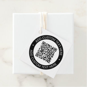 Replace with Your Own Uploaded QR code or Image Favour Tags