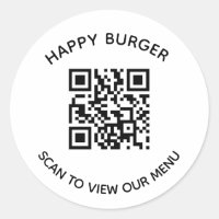 Replaceable QR code Restaurant Sticker
